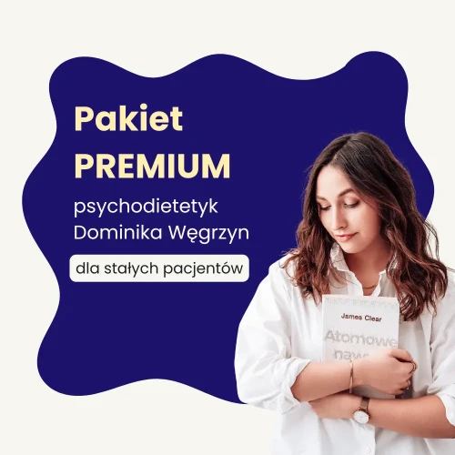 Rozszerzona współpraca psychodietetyczna dla kobiet z Lubania i online. Pomoc przy zaburzonej relacji z jedzeniem, zajadaniu emocji, problemach hormonalnych i jelitowych, a także diecie w ADHD
