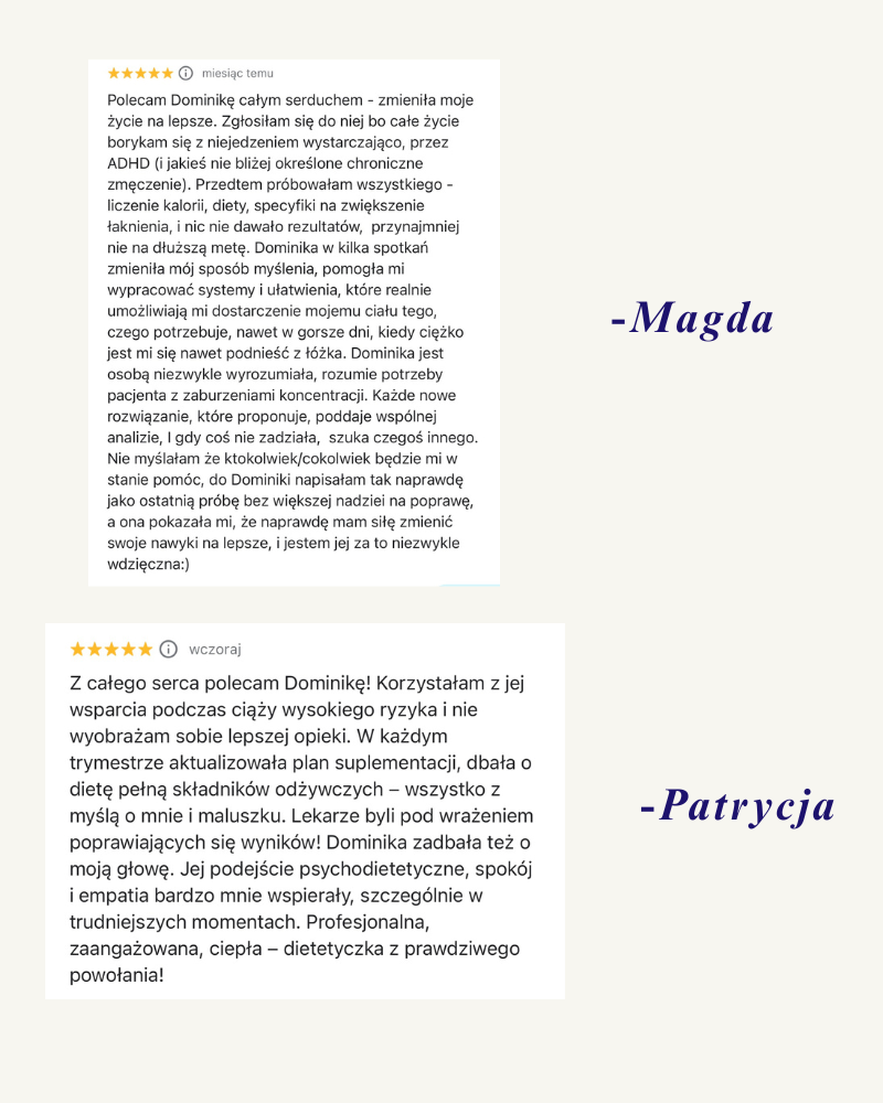 opinie psychodietetyk dominika Węgrzyn